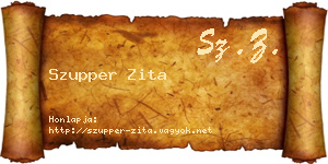 Szupper Zita névjegykártya